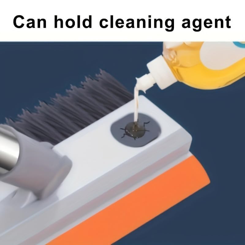 Bathroom Cleaning Brush with Wiper