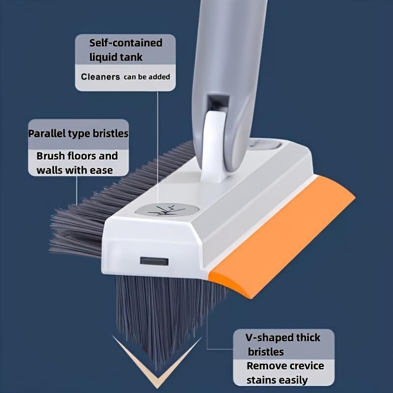 Bathroom Cleaning Brush with Wiper