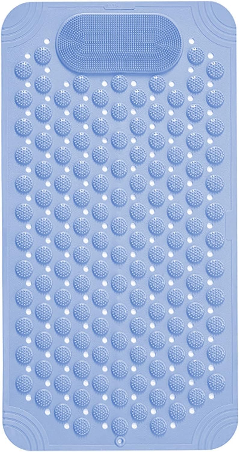 Anti-Skid Bath Mat with Foot Scrubber