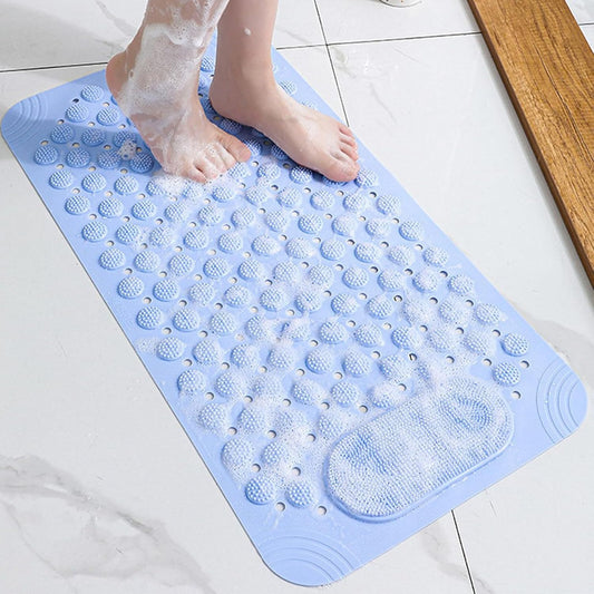 Anti-Skid Bath Mat with Foot Scrubber