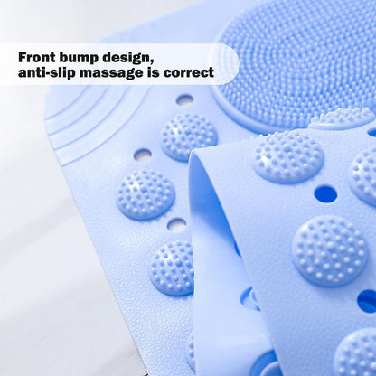 Anti-Skid Bath Mat with Foot Scrubber