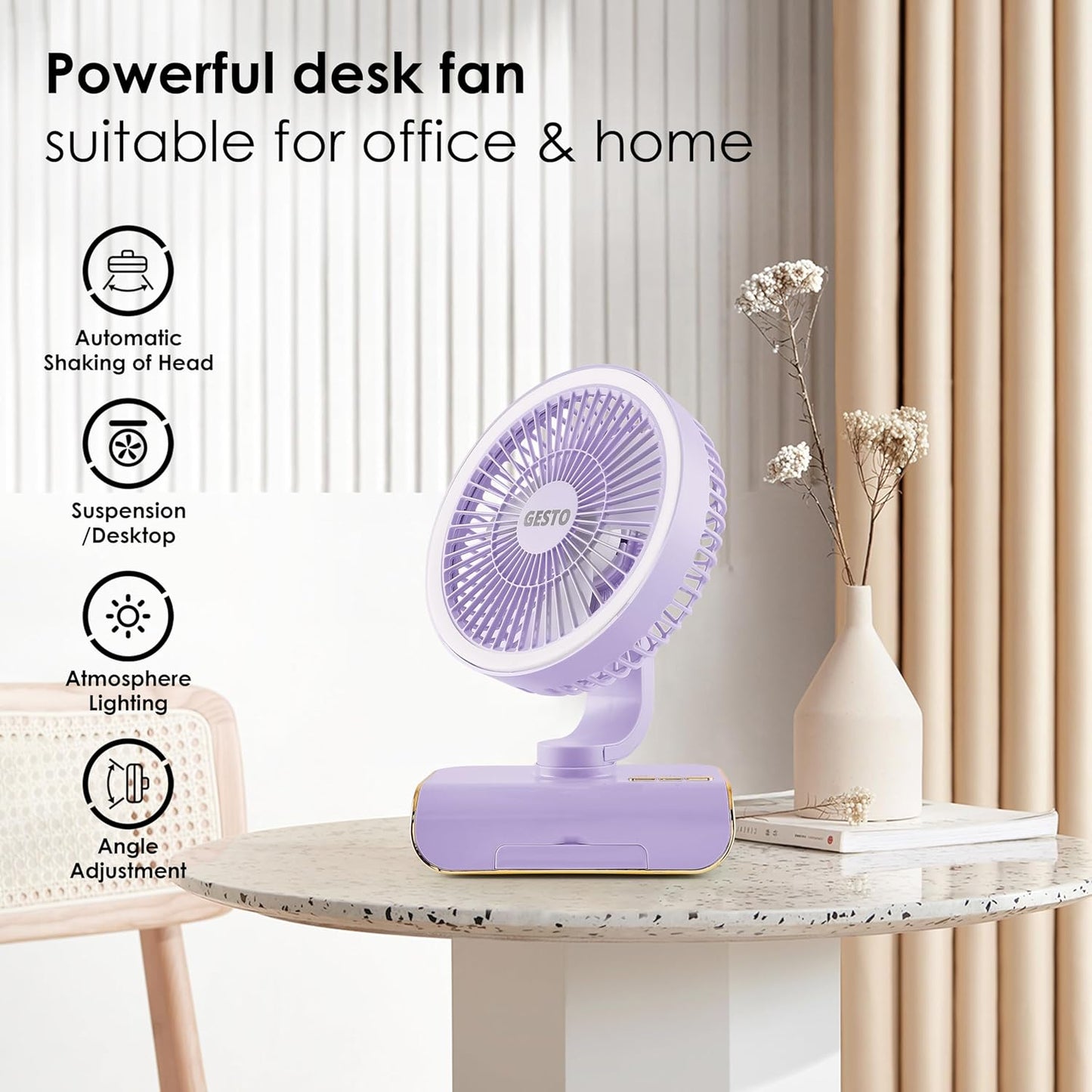 8 Inch Table Fan with Remote Control